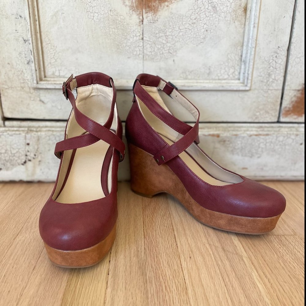 Maroon Wedges